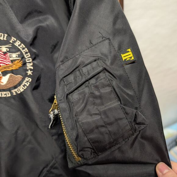 Y2K 2003 Operation Iraqi Freedom Armed Forces Bomber Jacket - Picture 5 of 6